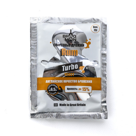 Turbo yeast alcohol BragMan "RUM TURBO" (72 gr) в Грозном